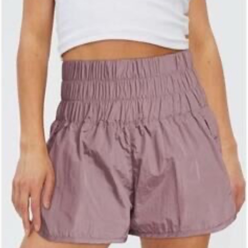 Free People FP Movement The Way Home Mauve Color Athletic Shorts size small 4 6